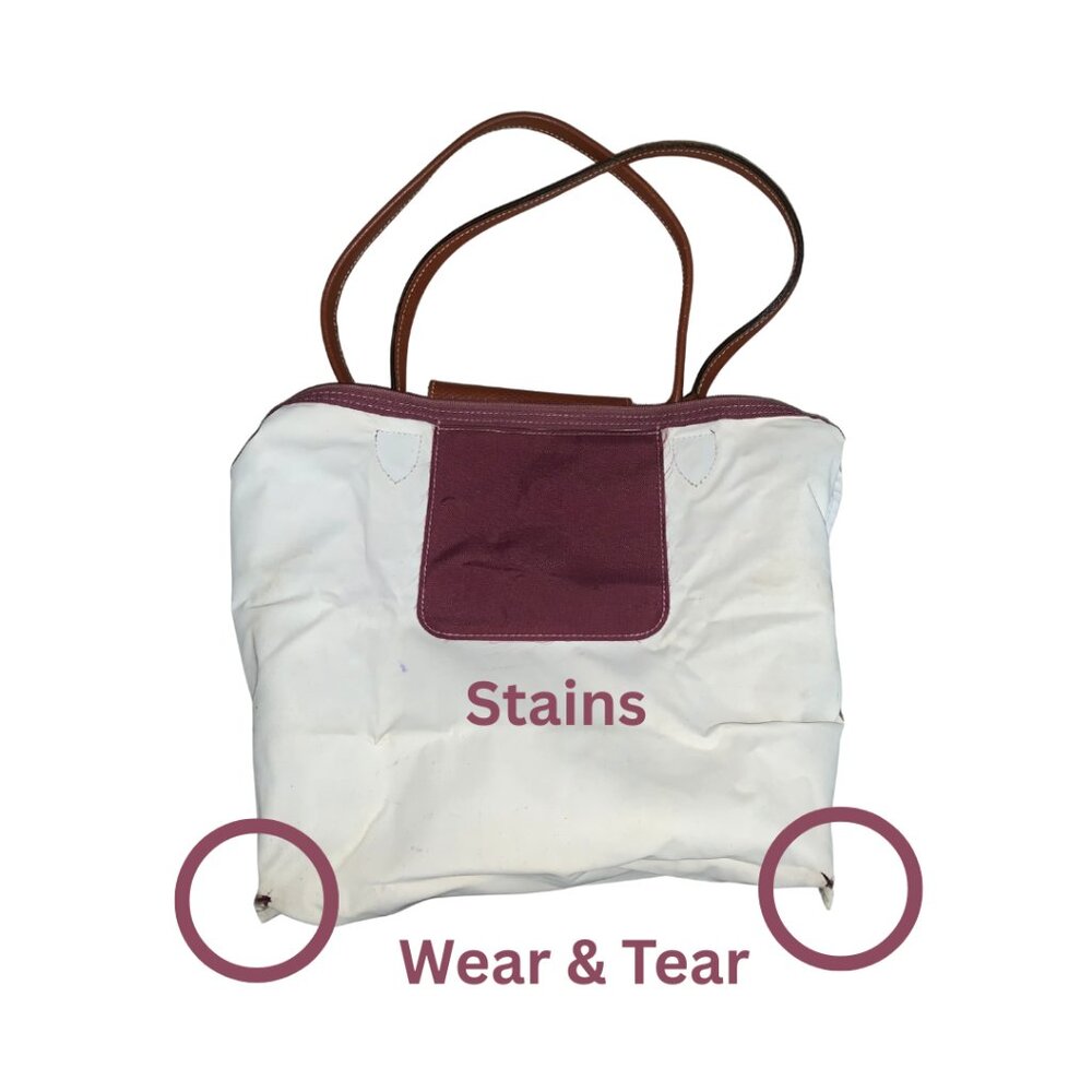 Pre-Owned Longchamp Le Pliage Medium Tote in Bordeaux Long Straps - Picture 12 of 13
